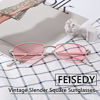 Picture of FEISEDY Vintage Slender Square Sunglasses Retro Small Metal Frame Candy Colors Sun Glasses for Women Men B2295