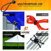 Picture of Xpose Safety Bungee Ball Cords 6" 10 Pack Heavy Duty Black Stretch Rope with Ball Ties for Canopies, Tarps, Walls, Cable Organization