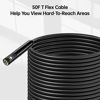Picture of 50FT Endoscope Borescope, Teslong Dual Lens Sewer Inspection Camera with 4.5'' Screen, Waterproof Snake Cable, LED Lights, 1080P Fiber Optic Scope Camera for Home Wall Duct Drain Pipe Plumbing