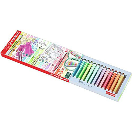 GetUSCart- Highlighter - STABILO Swing Cool Desk Set of 18 Assorted Colours  8 Neon & 10 Pastel, multicolor