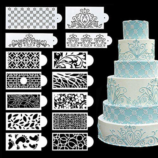 Cake Decoration Stencils Templates Floral Wedding Birthday Cake Molds Cake  Decorating Supplies Baking Supplies Cake Stencil Cake Decorating Baking  Tools (B) - Yahoo Shopping