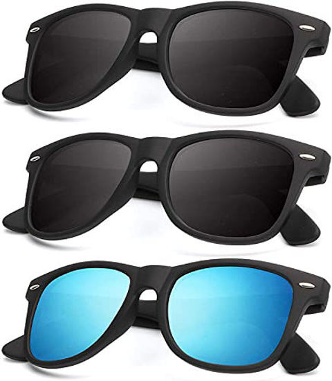 Picture of Polarized Sunglasses for Men and Women Matte Finish Sun glasses Color Mirror Lens 100% UV Blocking (3 Pack)