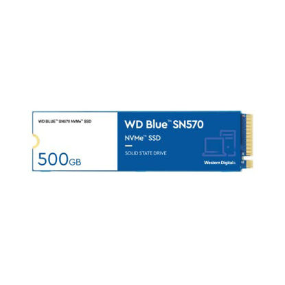 Picture of Western Digital 500GB WD Blue SN570 NVMe Internal Solid State Drive SSD - Gen3 x4 PCIe 8Gb/s, M.2 2280, Up to 3,500 MB/s - WDS500G3B0C