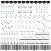 Picture of 248PCS Pegboard Accessories Organizer Kit, Pegboard Bins, Pegboard Set for Tools, 1/8 and 1/4 inch Pegboard Hooks Assortment, Pegboard Bins, Metal Hooks for Hanging Storage (All Black)