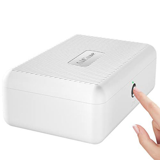 Picture of Biometric Fingerprint Storage Box,AICase Portable Cash Jewelry Security Case Lock Box Safe,Combination Lock for Car, Home,Office Travel