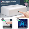 Picture of Biometric Fingerprint Storage Box,AICase Portable Cash Jewelry Security Case Lock Box Safe,Combination Lock for Car, Home,Office Travel