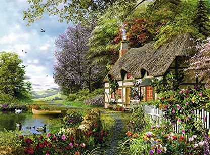 Picture of Ravensburger Country Cottage 1500 Piece Jigsaw Puzzle for Adults - Softclick Technology Means Pieces Fit Together Perfectly, Green