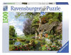 Picture of Ravensburger Country Cottage 1500 Piece Jigsaw Puzzle for Adults - Softclick Technology Means Pieces Fit Together Perfectly, Green
