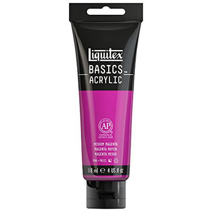 Picture of Liquitex 1046500 BASICS Acrylic Paint, 4-oz tube, Medium Magenta