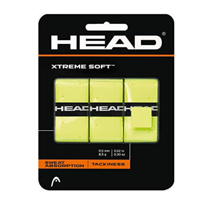 Picture of HEAD Xtreme Soft Racquet Overgrip - Tennis Racket Grip Tape - 3-Pack, Yellow