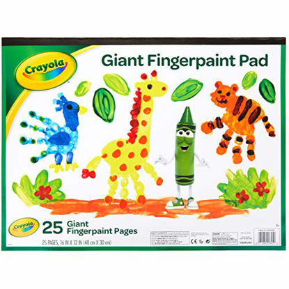 Picture of Crayola Giant Fingerpaint Paper, 25 Pages, 16" x 12" (99-3405) , White
