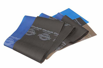 Picture of TheraBand 20381 Non-Latex Exercise Band Active Recovery Kits, Blue/Black - Advanced Set
