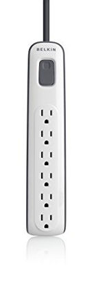 Picture of Belkin 6 Outlet AV Power Strip Surge Protector with 4Foot Power Cord, 600 Joules BV10600004