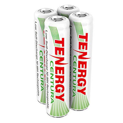 Picture of Tenergy Centura AAA NIMH Rechargeable Battery, 800mAh Low Self-Discharge Triple A Battery, 4 Pack
