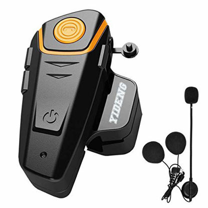 Picture of Yideng Bluetooth for Motorcycle Helmet Headset Wireless Intercom Interphone BT-S2 Walkie-Talkie Supports FM Radio GPS Voice Command Music Hands-Free up to 3 Riders Communication in 1000m(Single)