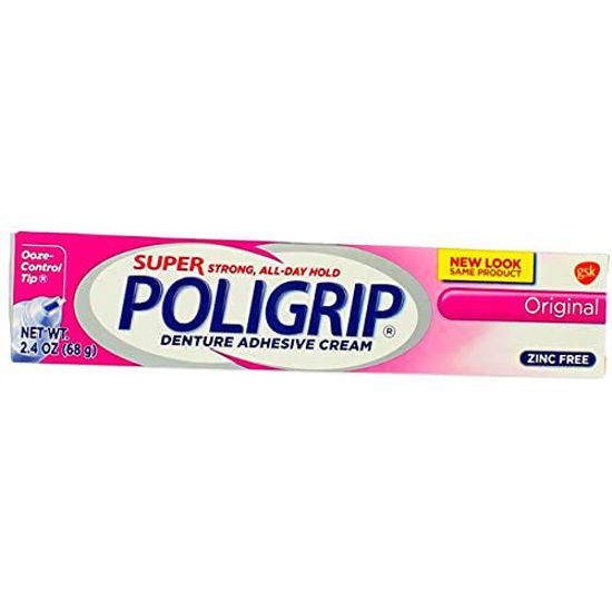Picture of SUPER POLIGRIP Denture Adhesive Cream Original 2.40 oz (Pack of 2)