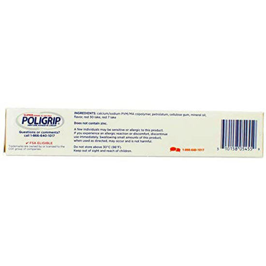 GetUSCart SUPER POLIGRIP Denture Adhesive Cream Original 2.40 oz (Pack