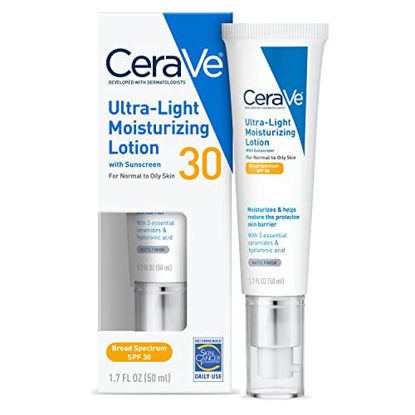 Picture of CeraVe Moisturizing Lotion SPF 30| Sunscreen and Face Moisturizer with Hyaluronic Acid & Ceramides | Oil Free | 1.7 Ounce