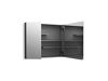 Picture of Kohler Maxstow, Bathroom Medicine Cabinet, Slow-Close Mirrored Door and Interior, Surface or Recessed Installation, 30" x 24", Dark Anodized Aluminum