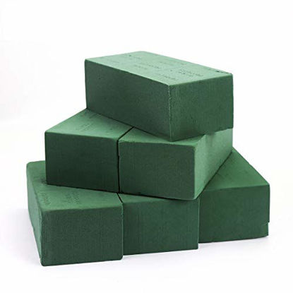 Picture of 6 PCS Floral Foam Bricks, Florist Flower Styrofoam Green Bricks Flower Arrangement Brick Supplies for Florist Craft