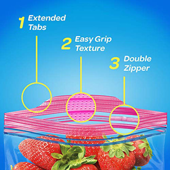 GetUSCart- Ziploc Quart Food Storage Bags, Grip 'n Seal Technology for ...