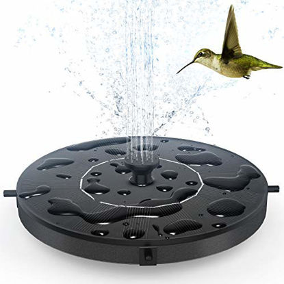 Picture of GOLDFLOWER Solar Fountain, Floating Solar Powered Water Fountain Pump for Bird Bath, Garden, Pond, Pool, Outdoor (1W)