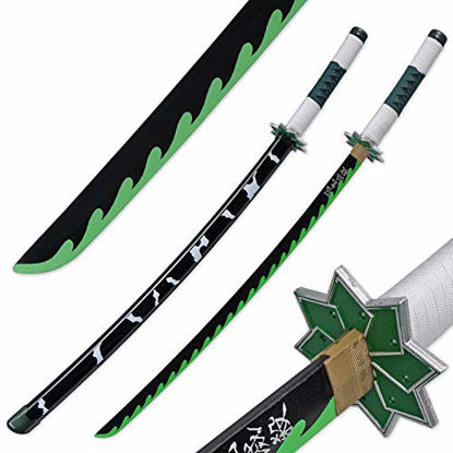 Picture of Zisu Demon Slayer Sword, About 41 inches, Hashira Pillars & Protagonist Katana for Cosplay Purpose, Anime Original Texture (Sanemi)