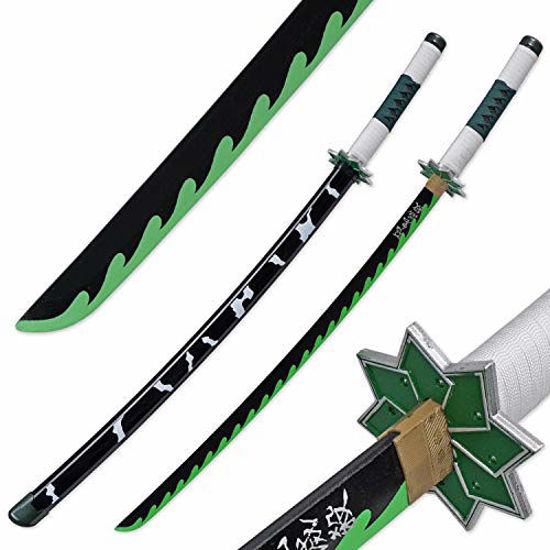 Bamboo Wooden Demon Slayer Sword Katana Sword Samurai Anime Swords for  Cosplay 41 inches Shinazugawa Sanemi  Amazonin Sports Fitness   Outdoors