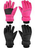 Picture of 2 Pairs Kids Thick Ski Gloves Winter Warm Snow Gloves for Child?Classic Style, Aged 3-6?