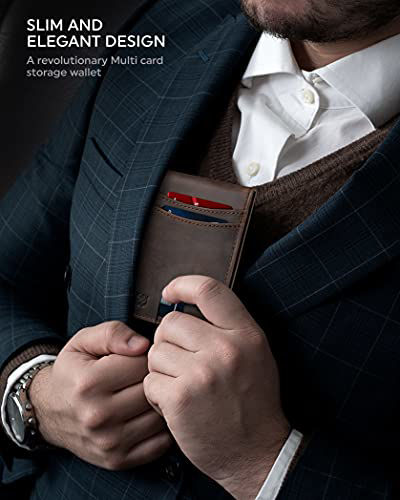 SERMAN BRANDS Cartera De Bloqueo RFID Delgada Y Plegable
