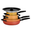 Picture of Meyer Accent Series Nonstick and Stainless Steel Pots and Pans/Cookware Essentials Set, 6 Piece, Nonstick & Stainless Steel