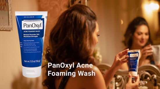 Picture of PanOxyl Acne Foaming Wash Benzoyl Peroxide 10% Maximum Strength Antimicrobial, 5.5 Ounce