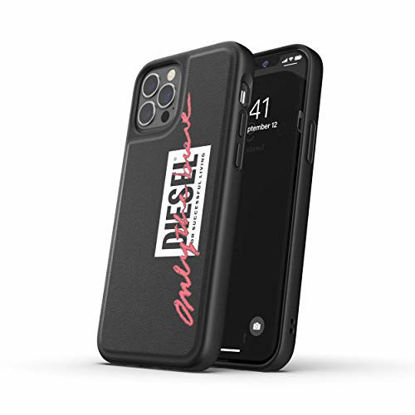 Picture of Diesel Designed for iPhone 12 / iPhone 12 Pro 6.1 Case, Moulded Core, Shockproof, Drop Tested Protective Cover with Raised Edges, Black/Coral