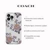 Picture of Coach Protective Magsafe Case for iPhone 13 Pro - Moody Floral Purple / Clear