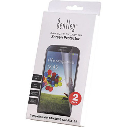 Picture of Bentley High Definition Screen Protector for the Samsung Galaxy S5 Phone. Top Quality. 1 Year Limited Warranty Included.