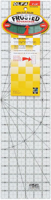 Picture of OLFA 6" x 24" Frosted Acrylic Ruler (QR-6x24) - Non Slip 6x24 Inch Acrylic Ruler with Grid & Angle Markings for Cutting Fabric, Sewing, Quilting, & Crafts