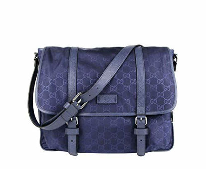 Picture of Gucci Women's Blue Monogram GG Nylon Medium Messenger Bag 510334 4275