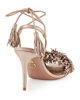 Picture of Aquazzura Wild Thing Suede 85mm Sandal, Rose Gold 36