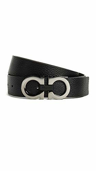 Ferragamo Double Gancini Reversible & Adjustable Leather Belt in Black for  Men