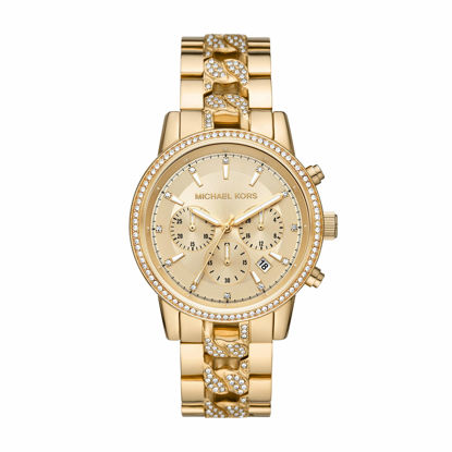 Picture of Michael Kors Women's Ritz Quartz Watch with Stainless Steel Strap, Gold, 20 (Model: MK6937)