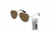 Picture of Gucci GG0062S 004 57M Gold/Brown Aviator Sunglasses For Men For Women+FREE Complimentary Eyewear Care Kit