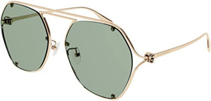 Picture of Sunglasses Alexander McQueen AM 0367 S- 003 Gold/Green