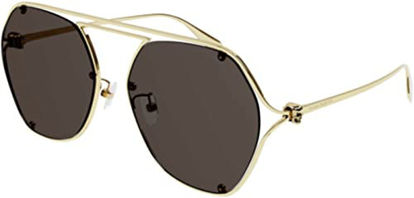 Picture of Sunglasses Alexander McQueen AM 0367 S- 002 Gold/Brown