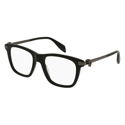 Picture of Eyeglasses Alexander McQueen AM 0086 O- 001 BLACK / RUTHENIUM