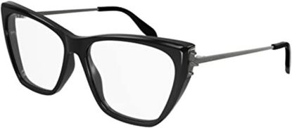 Picture of Sunglasses Alexander McQueen AM 0341 O- 001 Black/Transparent Gunmetal