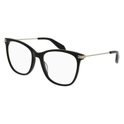 Picture of Eyeglasses Alexander McQueen AM 0089 O- 001 BLACK / SILVER