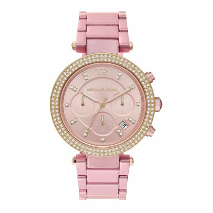 Picture of Michael Kors Women's Quartz Watch with Metal Strap, Pink, 20 (Model: MK6806)