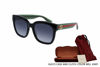 Picture of Gucci GG0034S 002 54M Black/Green/Grey Gradient Square Sunglasses For Men For Women+ BUNDLE with Designer iWear Complimentary Eyewear Care Kit
