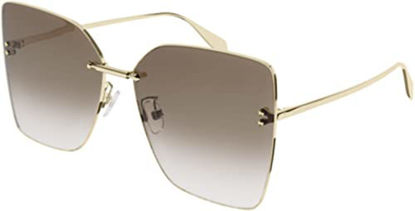 Picture of Sunglasses Alexander McQueen AM 0342 S- 002 Gold/Brown