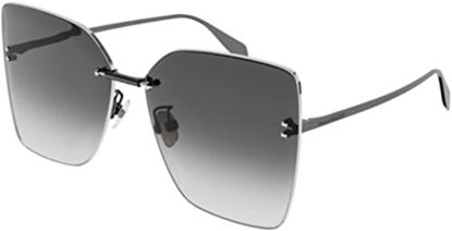 Picture of Sunglasses Alexander McQueen AM 0342 S- 001 Ruthenium/Grey